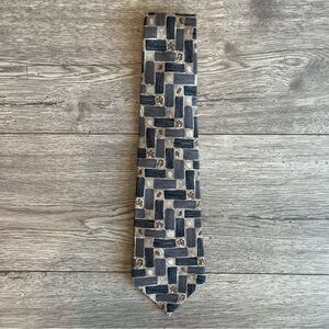 Zylos George Machado Vintage Men’s Neck Tie Geometric Abstract Silk Dressy
